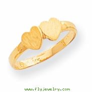 14k Childs Double Heart Ring