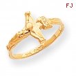 14k Childs Polished Crucifix Ring