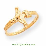 14k Childs Polished Crucifix Ring