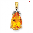 14k Citrine & Diamond Pendant