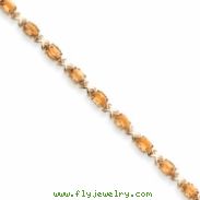 14k Citrine Diamond bracelet