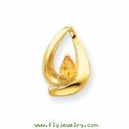 14k Citrine Diamond slide