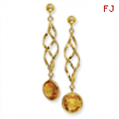 14K Citrine Swirl Post Earrings