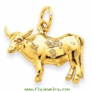 14k Cow Pendant