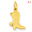 14k Cowboy Boot Charm