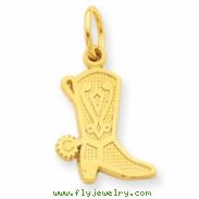 14k Cowboy Boot Charm