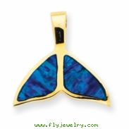 14k Created Opal Whale Tail Slide