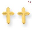 14k Cross Post Earrings