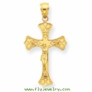 14K Crucifix with Hearts Pendant