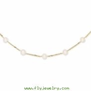 14K Cultured Pearl Necklace chain