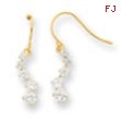 14k CZ Dangle Earrings