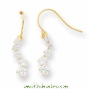 14k CZ Dangle Earrings