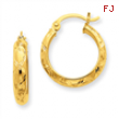 14k D/C Polished Hoop Earring