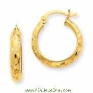 14k D/C Polished Hoop Earring