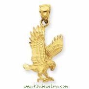 14K Diamond-cut Eagle Pendant