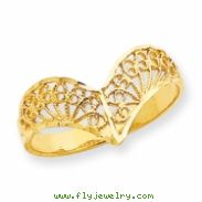 14k Diamond-Cut Filigree Ring