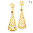 14K Diamond-cut Inverted Fan Dangle Post Earring