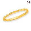 14K Diamond-cut Textured Rope Band Ring