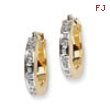 14k Diamond Fascination Round Hinged Hoop Earrings