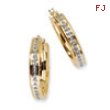 14k Diamond Fascination Round Hinged Hoop Earrings