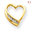 14k Diamond Heart Pendant