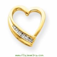 14k Diamond Heart Pendant