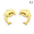 14k Dolphin Post Earrings