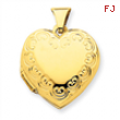 14k Domed Heart Locket