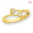 14k Double Heart Baby Ring