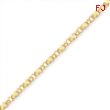 14k Double Link Heart Charm Bracelet