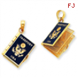 14K Enamel 3-D Passport Pendant