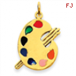 14k Enameled Artist Palette Charm