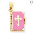 14K Enameled Lord's Prayer Bible Pendant