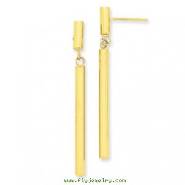14k Fancy Dangle Tube Earrings
