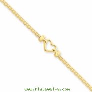 14k Fancy Heart Anklet