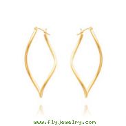 14K Fancy Tube Hoop Earrings