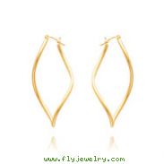 14K Fancy Tube Hoop Earrings