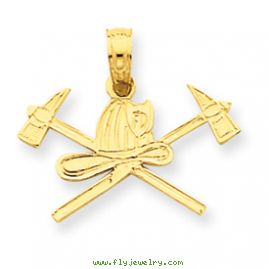 14k Fire Department Insignia Pendant