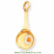 14k Frying Pan w/Enameled Egg Charm