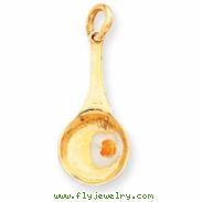 14k Frying Pan w/Enameled Egg Charm