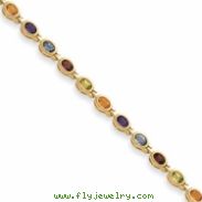 14k Gemstone Rainbow Bracelet