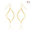 14K Geometric Drop Hook Earrings