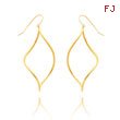 14K Geometric Drop Hook Earrings