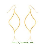 14K Geometric Drop Hook Earrings