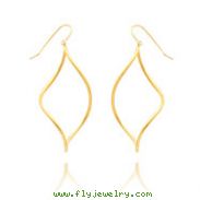 14K Geometric Drop Hook Earrings