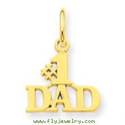 14K Gold  #1 Dad Charm