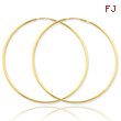 14K Gold  1.5x57mm Polished Round Endless Hoop Earrings