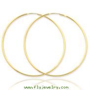 14K Gold  1.5x57mm Polished Round Endless Hoop Earrings