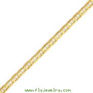 14K Gold  4.5mm Concave Anchor Chain