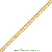 14K Gold  4.5mm Concave Anchor Chain